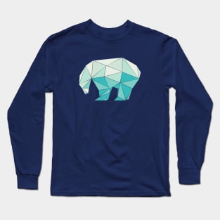 Polar bear, origami style Long Sleeve T-Shirt
